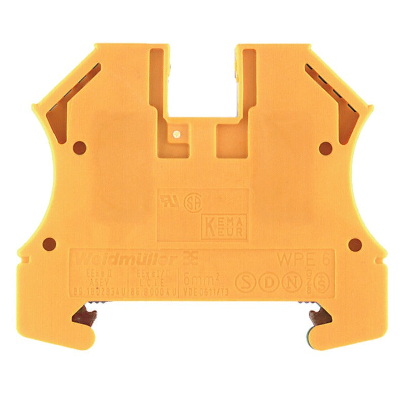 DIN Terminal W-Series Screw Connection 6mm Earth - WPE 6 — Weidmuller