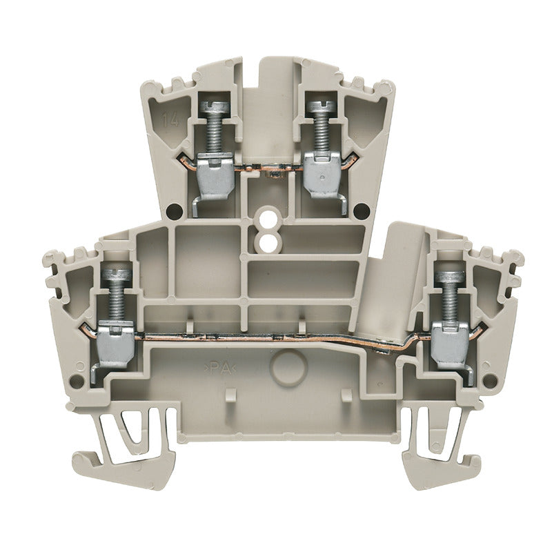 DIN Terminal W-Series Screw Connection 2 Tier, 2.5mm Beige - WDK2.5 — Weidmuller