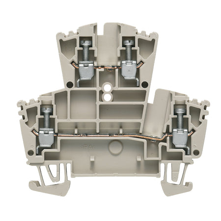 DIN Terminal W-Series Screw Connection 2 Tier, 2.5mm Beige - WDK2.5 — Weidmuller