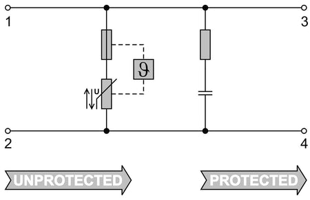 Signal Surge Protection, 240VAC/DC - VSSC4 RC 240VAC/DC - figure 2