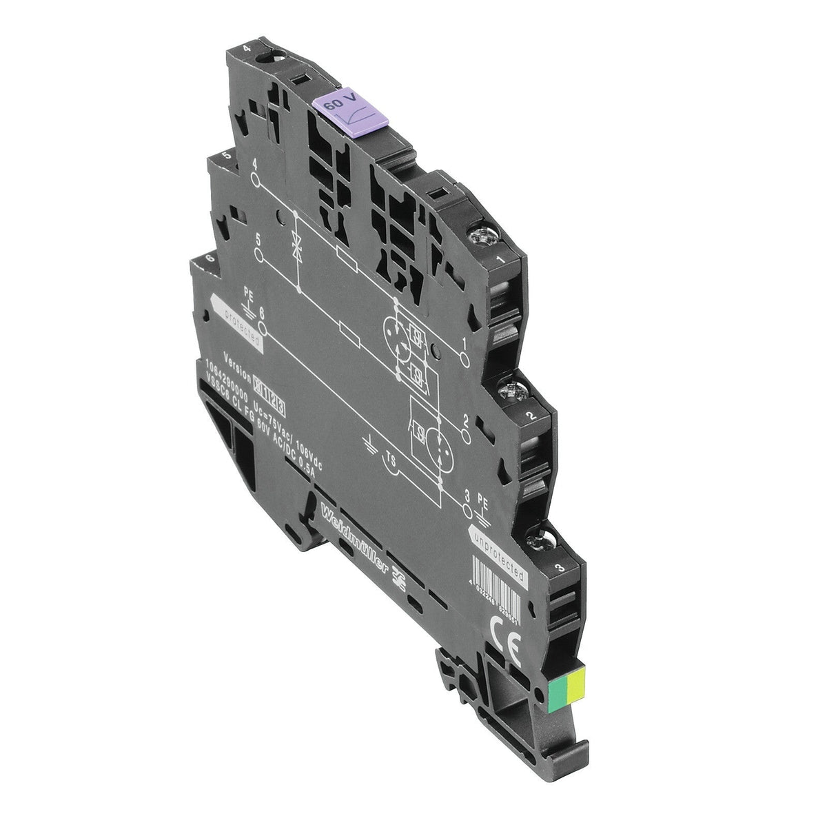 SIGNAL SURGE PROTECTION, CURRENT LOOP, 24VUC 0.5A - VSSC6 CL 24VUC 0.5A — Weidmuller