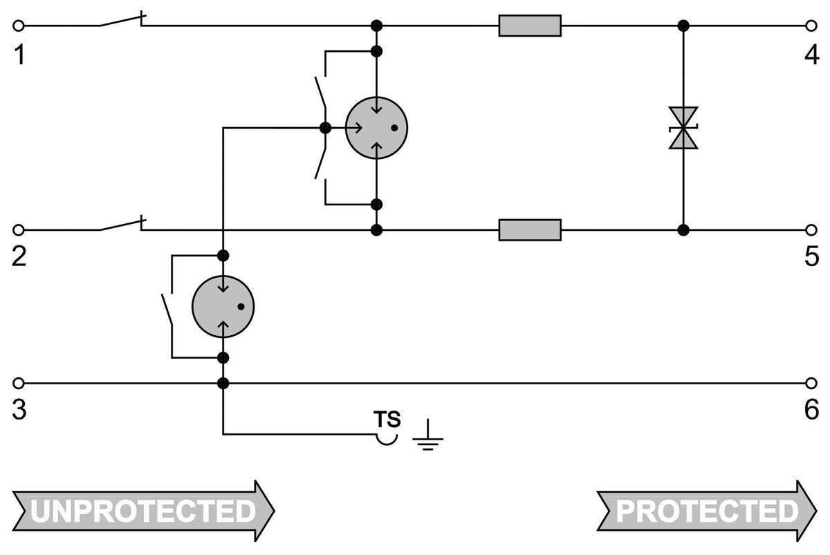 Signal Surge Protection, Current Loop with Fault Indication, 24VAC/DC 0.5A - VSSC6TRCLFG - figure 3