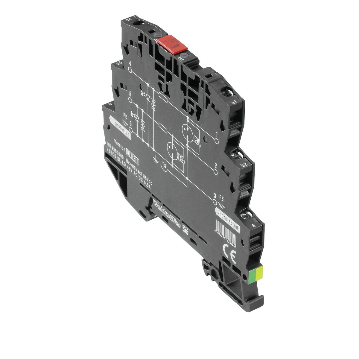 SIGNAL SURGE PROTECTION, DIGITAL SIGNAL WITH LED, 24VAC/DC 0.5A - VSSC6SL LD 24VAC/DC 0.5A — Weidmuller