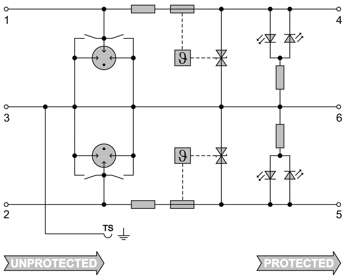 Signal Surge Protection, Digital Signal with LED, 24VAC/DC 0.5A - VSSC6SL LD 24VAC/DC 0.5A - figure 3