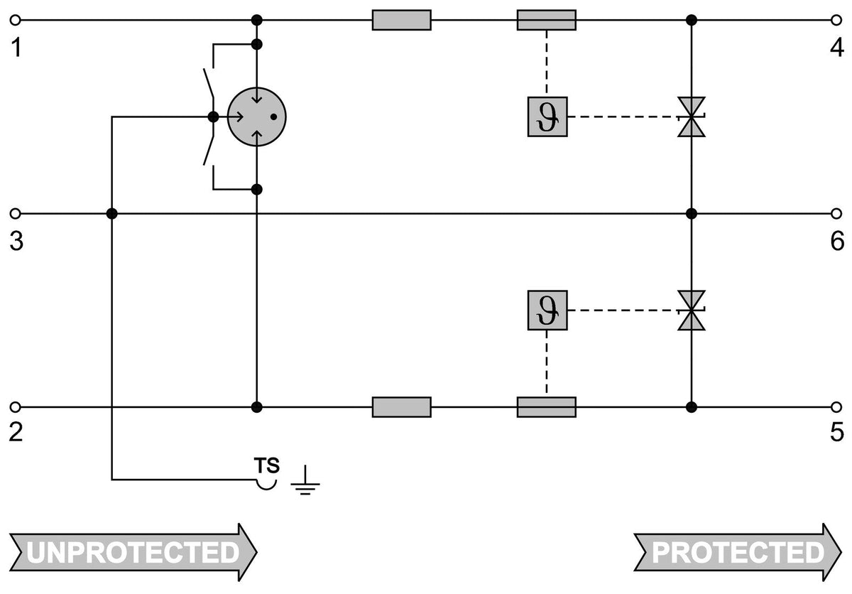 Signal Surge Protection, RS232 2-Wire, 12VDC - VSSC6 RS232 - figure 2