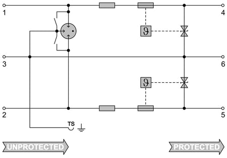 Signal Surge Protection, RS232 2-Wire, 12VDC - VSSC6 RS232 - figure 2