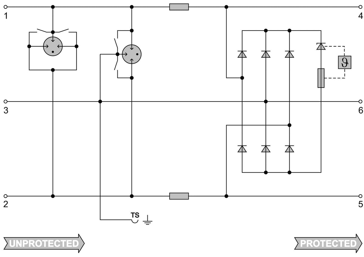 Signal Surge Protection, RS485 Profibus DP - VSSC6 RS485 DP - figure 3