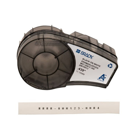 BMP21 PLUS SERIES B-342 PERMASLEEVE / HEAT SHRINK POLYOLEFIN WIRE MARKING SLEEVES 11.15MM X 2.13M | M21-250-C-342 — Brady