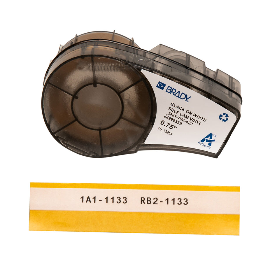 M210 BMP21 Plus Series B-427 Self Laminating Vinyl Labels, 19.05mm x 4.27m - M21-750-427 — Brady