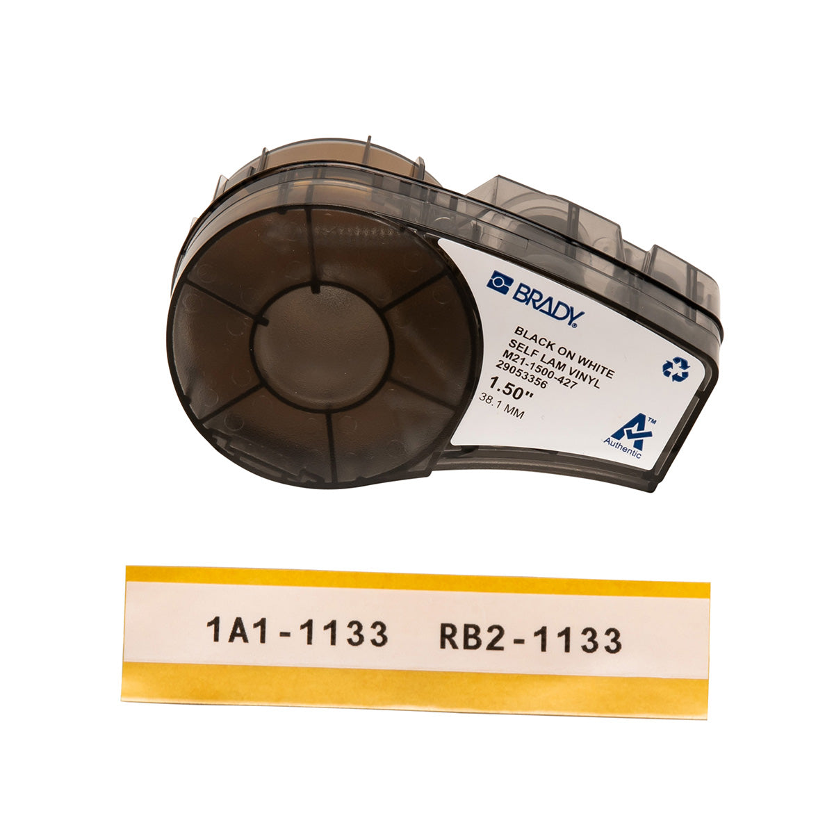 Brady B-427 Self-Laminating Vinyl Label White 38.1mm x 4.27 Meters  | M21-1500-427