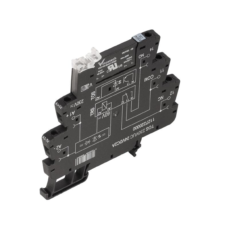 Relay Termseries Solid State 24-230VUC Control 0-48VDC Switching 100mA 1NO, Screw Terminals — Weidmuller