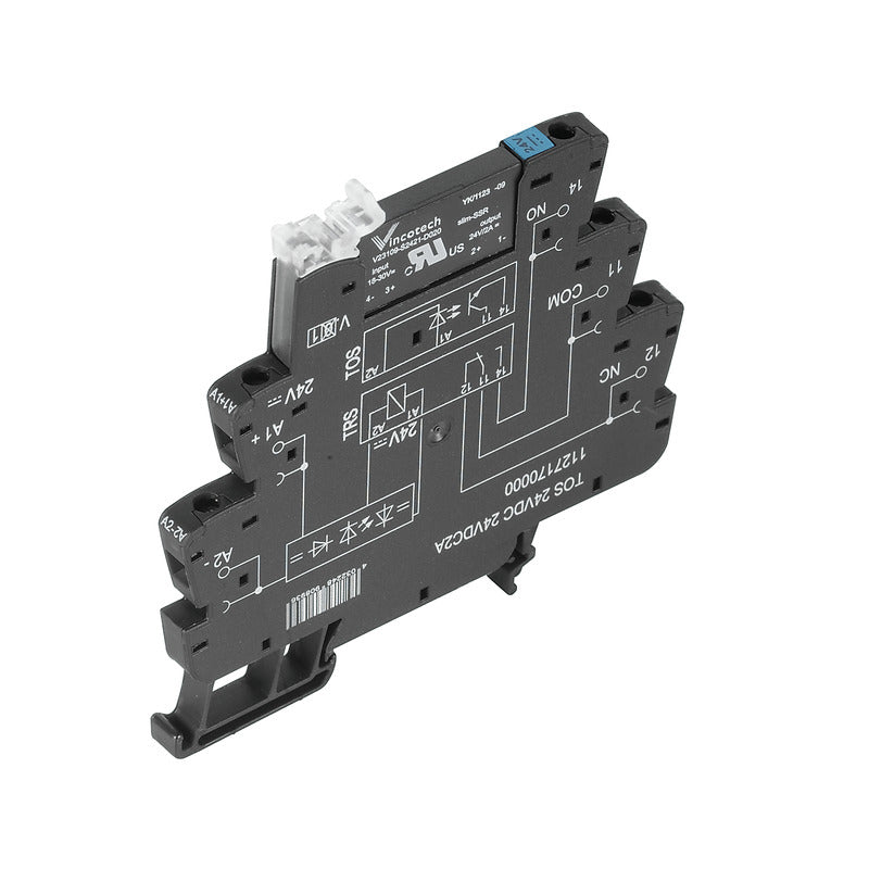 Relay Termseries Solid State 24VDC Control 3-33VDC Switching 2A 1NO, Screw Terminals — Weidmuller