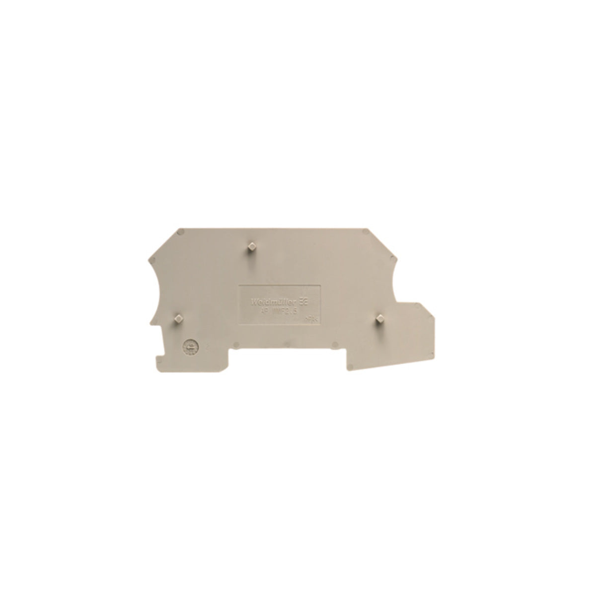 Beige End Plate to Suit WMF 2.5 Terminal - AP WMF2.5 (Pack 50) — Weidmuller