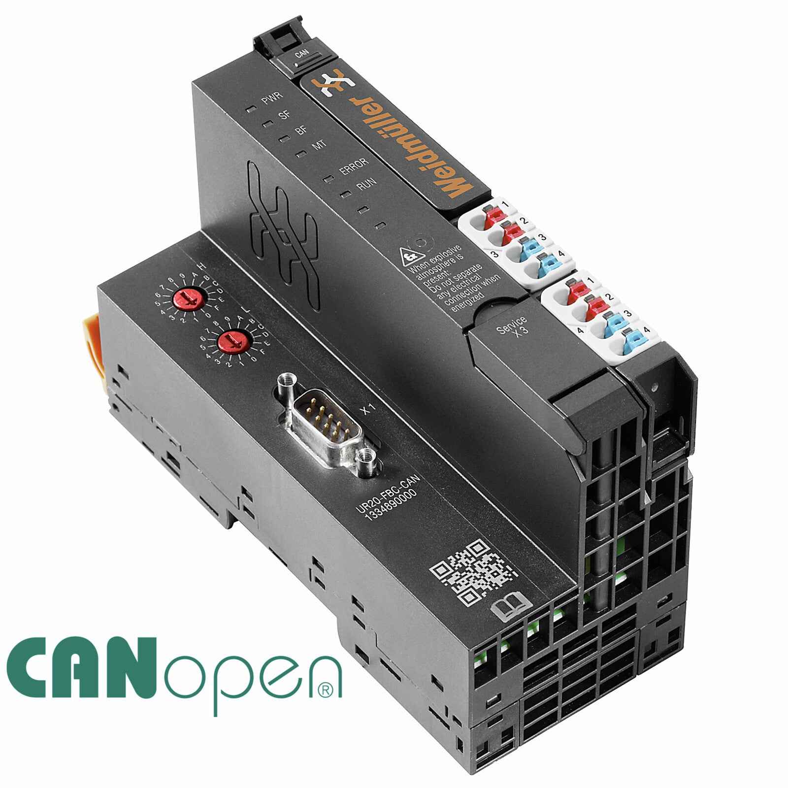 Remote I/O fieldbus coupler, CANopen - UR20-FBC-CAN — Weidmuller