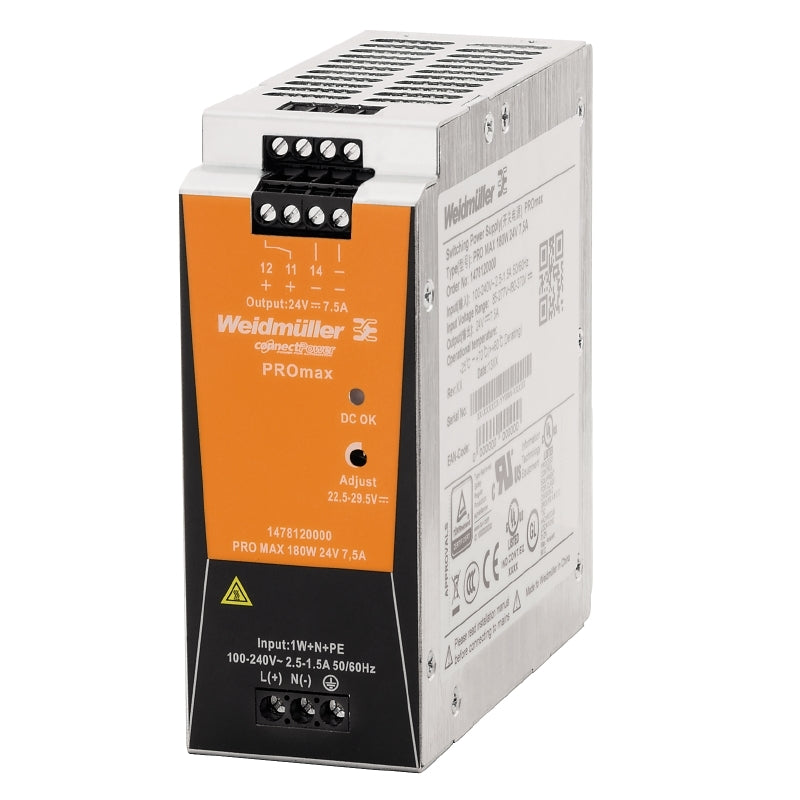 PROmax Switch-Mode Power Supply 180W 24V 7.5A — Weidmuller
