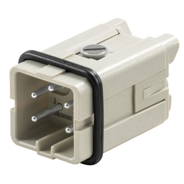HDC-HA-4SS HDC Insert, Male 400V 16A 4 Pole Screw Connection, Size 1