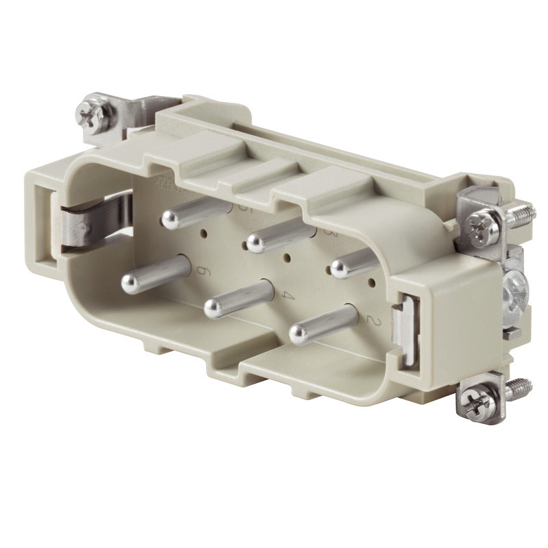 HDC-HSB-6SS HDC Insert, Male 400V 35A 6 Pole Screw Connection, Size 6 — Weidmuller
