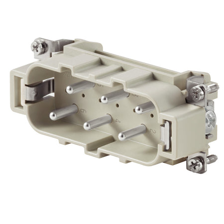 HDC-HSB-6SS HDC Insert, Male 400V 35A 6 Pole Screw Connection, Size 6 — Weidmuller