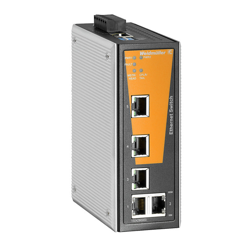 Managed Network Switch, Fast Ethernet, 5x RJ45 - IE-SW-VL05M-5TX — Weidmuller