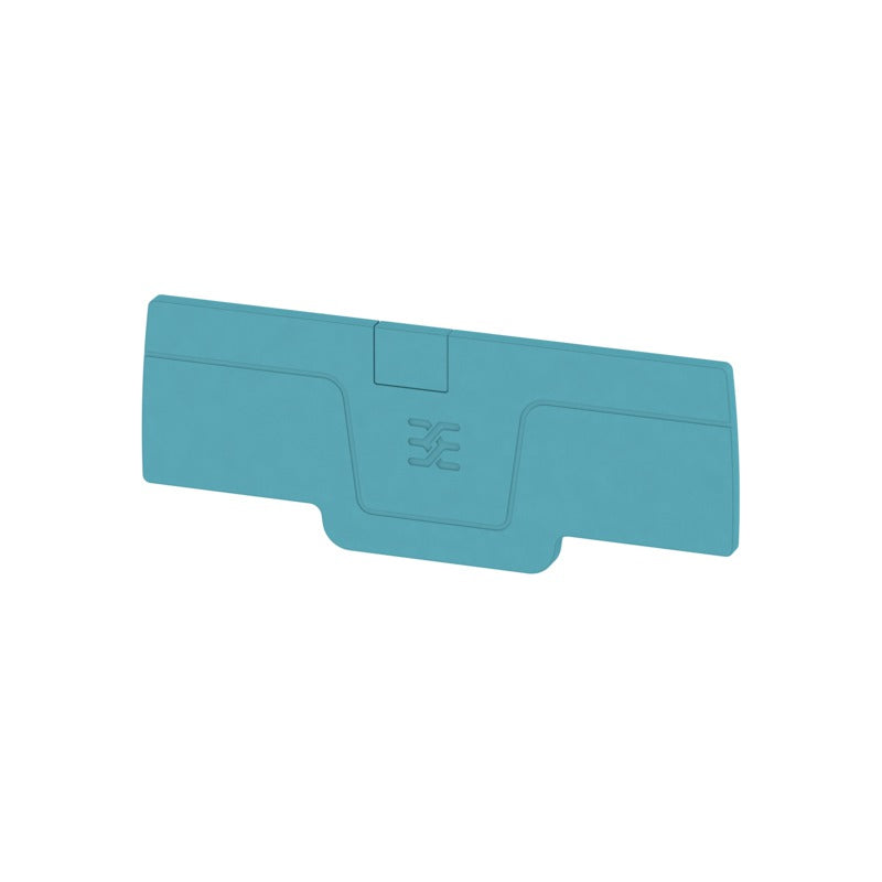 Blue End Plate to suit A-Series 4 Contact 2.5mm Terminals - AEP 4C 2.5 BL — Weidmuller