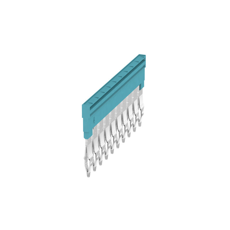 Cross Connector to suit 4mm A-Series Terminals, 10 Way Blue - ZQV 4N/10 BL — Weidmuller