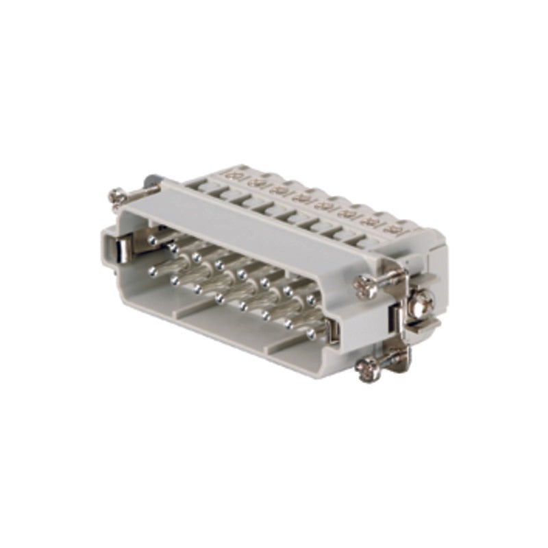 HDC-HA-16SS HDC Insert, Male 250V 16A 16 Pole Screw Connection, Size 5 — Weidmuller