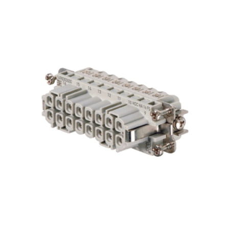 HDC-HA-16BS HDC Insert, Female 250V 16A 16 Pole Screw Connection, Size 5 — Weidmuller