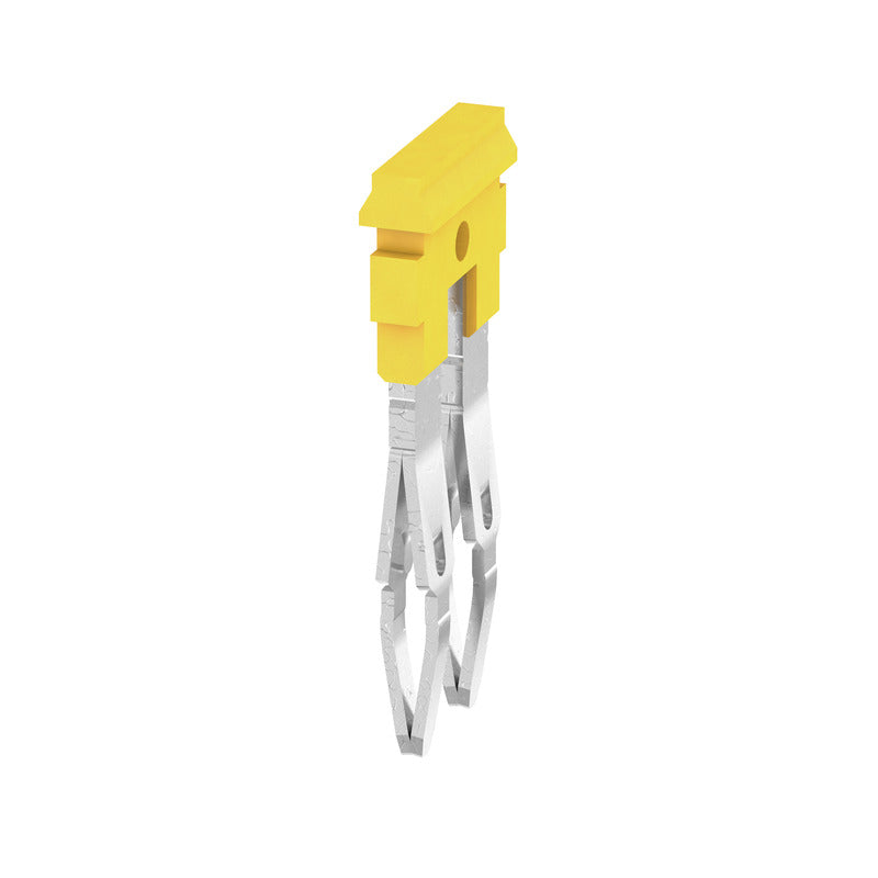 Cross Connector to suit 2.5mm A-Series Terminals, 2 Way, Yellow - ZQV 2.5N/2 GE — Weidmuller