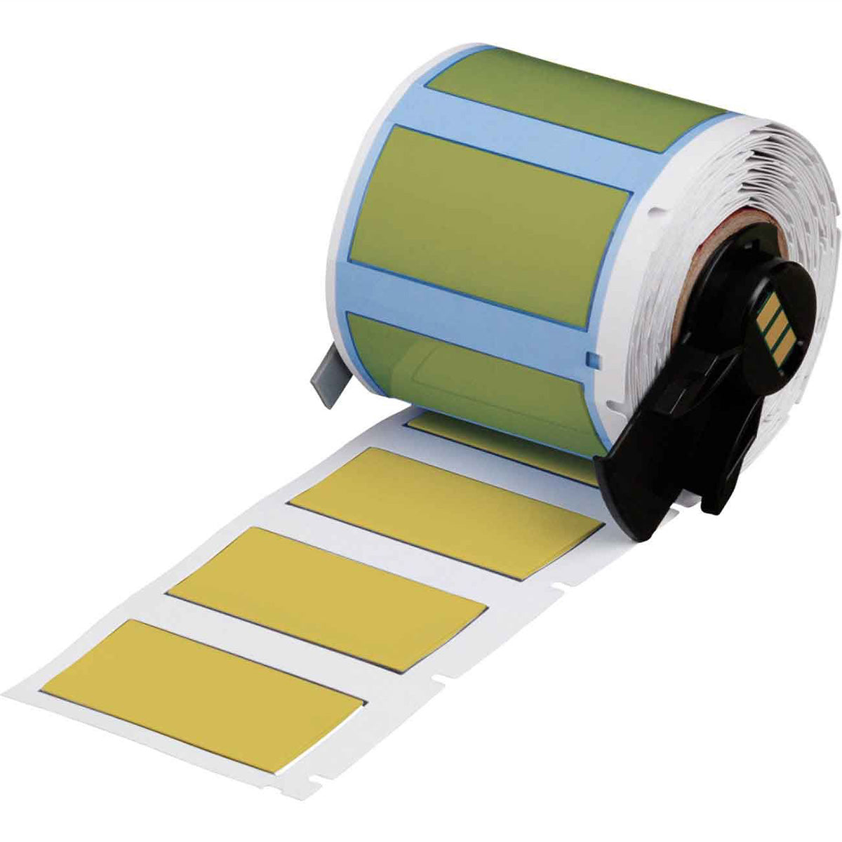 PERMASLEEVE HEAT SHRINK WIRE AND CABLE LABELS FOR M6 M7 PRINTERS - 0.5" DIA X 1.75" YELLOW | M6-500-175-342-YL — Brady