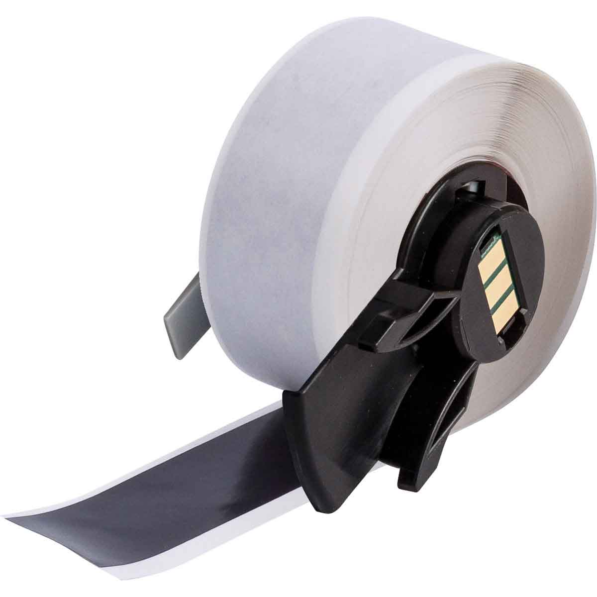 B-439 General Identification Vinyl Labels, 25.4mm x 15M, Black | M6C-1000-439-BK — Brady