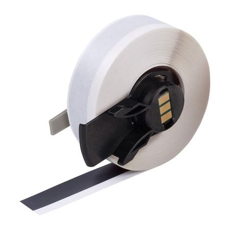 "B-439 General Identification Vinyl Labels, 	12.7mm x 15M, Black | M6C-500-439-BK" — Brady