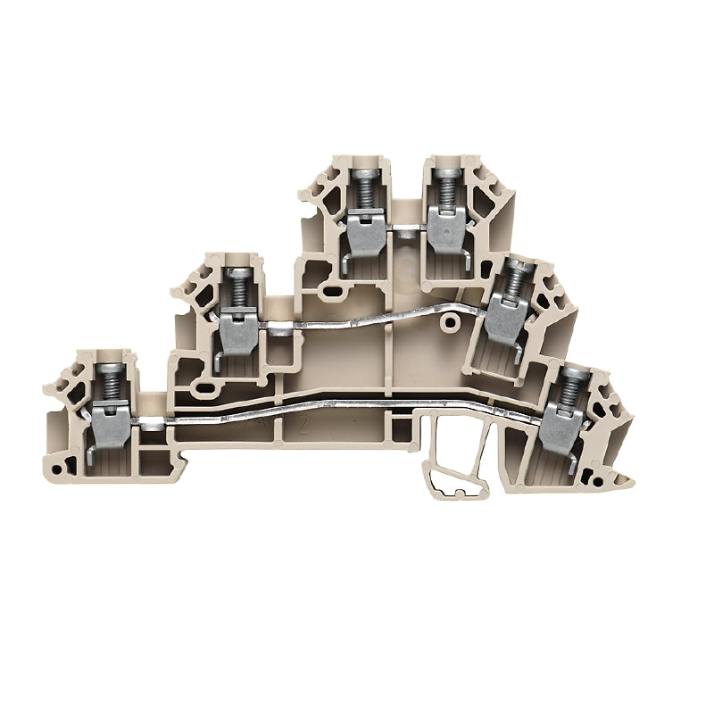 DIN Terminal W-Series Screw Connection 3 Tier, 2.5mm Beige - DLD2.5 DB — Weidmuller