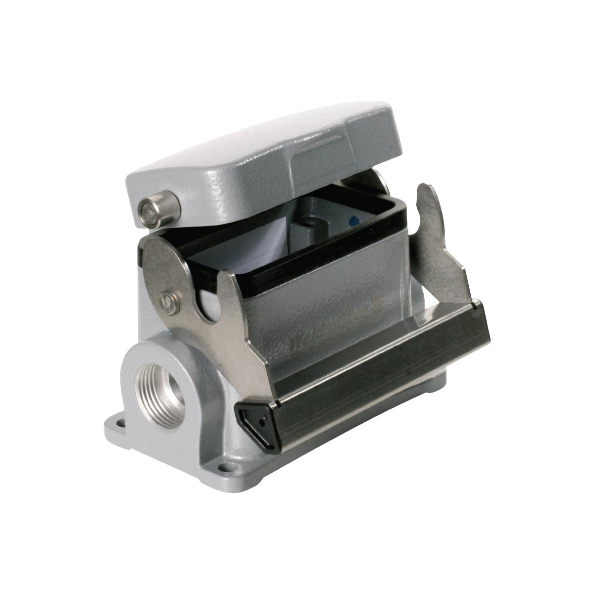HDC Base Housing, End-locking Clamp, Lower Side, with Cover, M20 Cable Entries | HDC 16A SDLU 2M20G — Weidmuller
