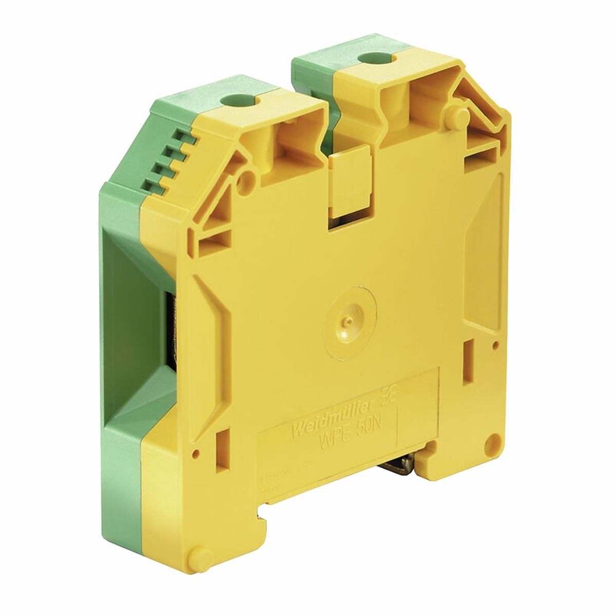 Screw Connection PE Terminal 50mm Green/Yellow - WPE 50N — Weidmuller