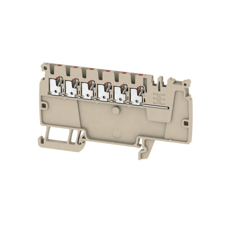 Distribution Terminal Push-in 1.5mm Beige with 6 Red Contacts - AAP11 1.5 LI RD — Weidmuller