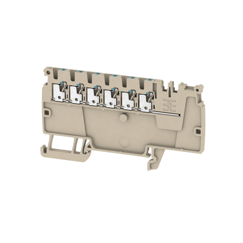 Distribution Terminal Push-in 1.5mm Beige with 6 Blue Contacts - AAP11 1.5 LI BL — Weidmuller