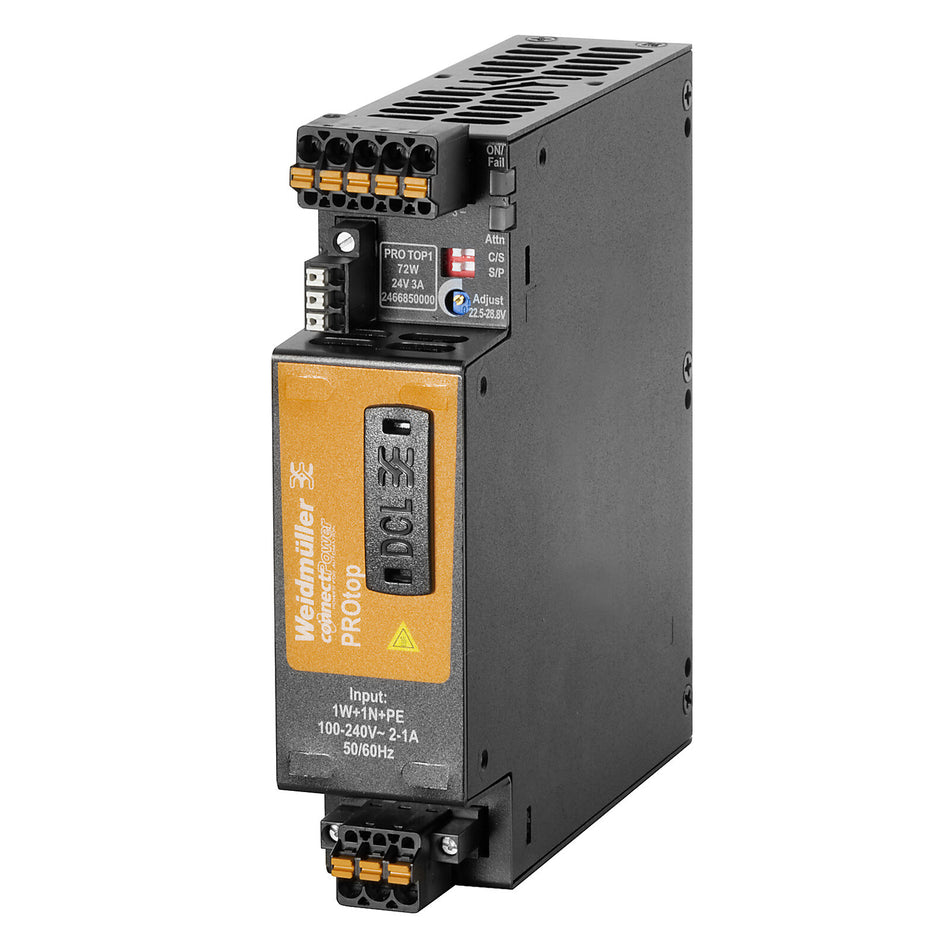 PRO TOP1 72W 24V 3A Switch-Mode Power Supply Unit with Comms Port — Weidmuller
