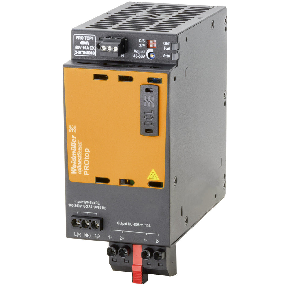 PRO TOP1 480W 48V 10A EX SWITCH-MODE POWER SUPPLY UNIT — Weidmuller