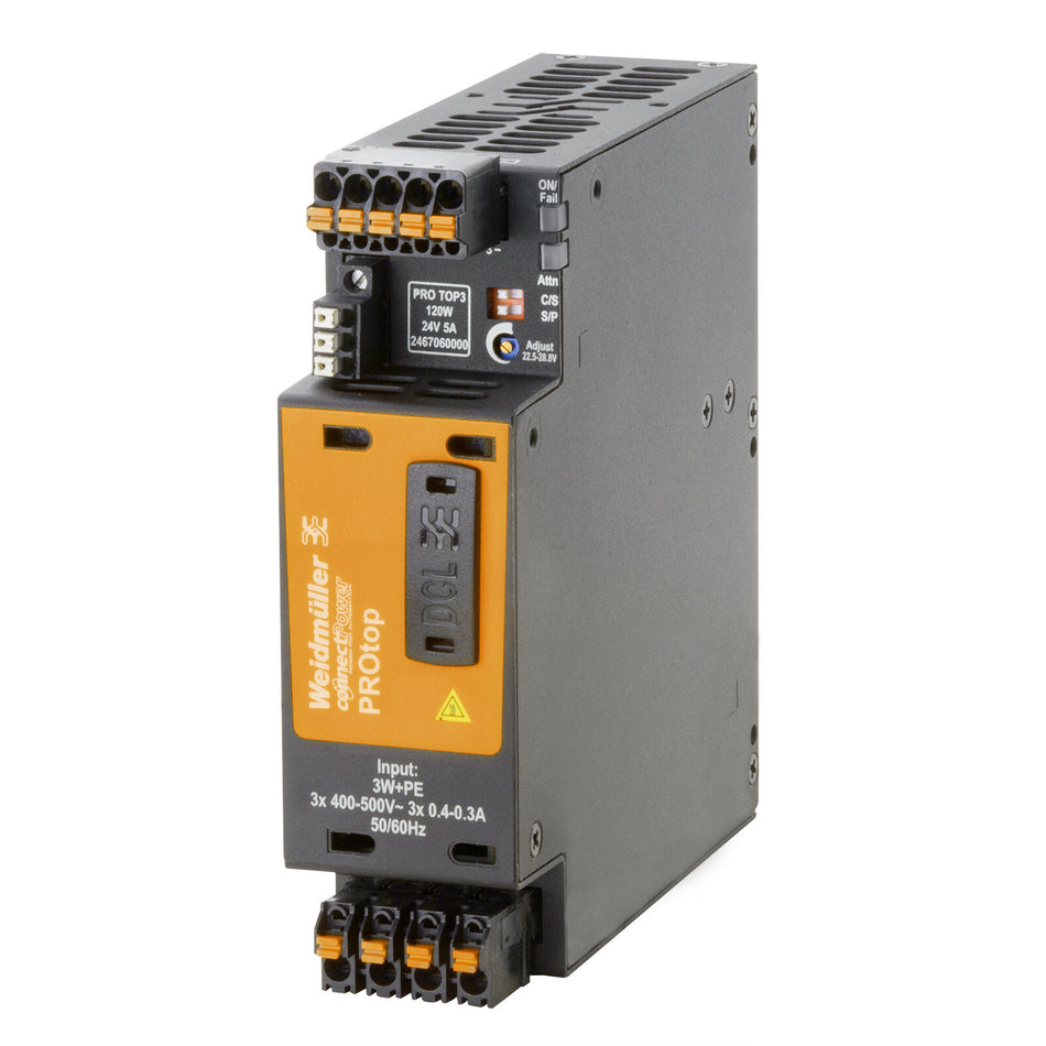 POWER SUPPLY, SWITCH-MODE POWER SUPPLY UNIT, 24 V | PRO TOP3 120W 24V 5A — Weidmuller
