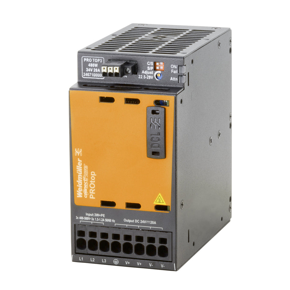 PRO TOP3 480W 24V 20A — Weidmuller