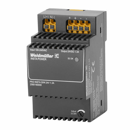 PRO INSTA 30W 24V DC 1.3A DIN Rail Power Supply — Weidmuller