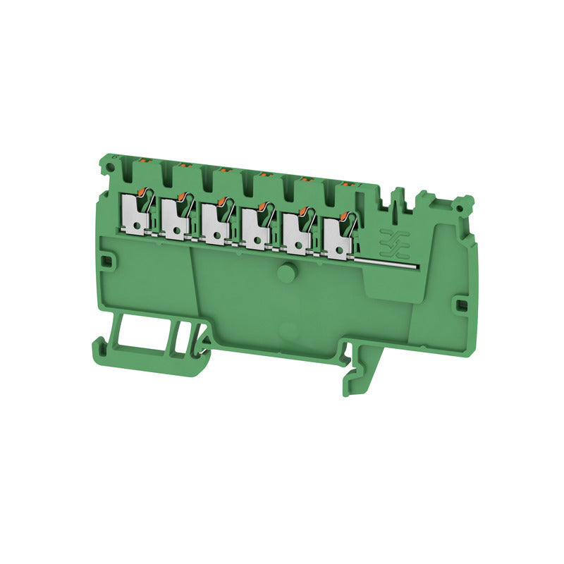 Distribution Terminal Push-in 1.5mm Green with 6 Orange Contacts - AAP11 1.5 LI GN/OR — Weidmuller