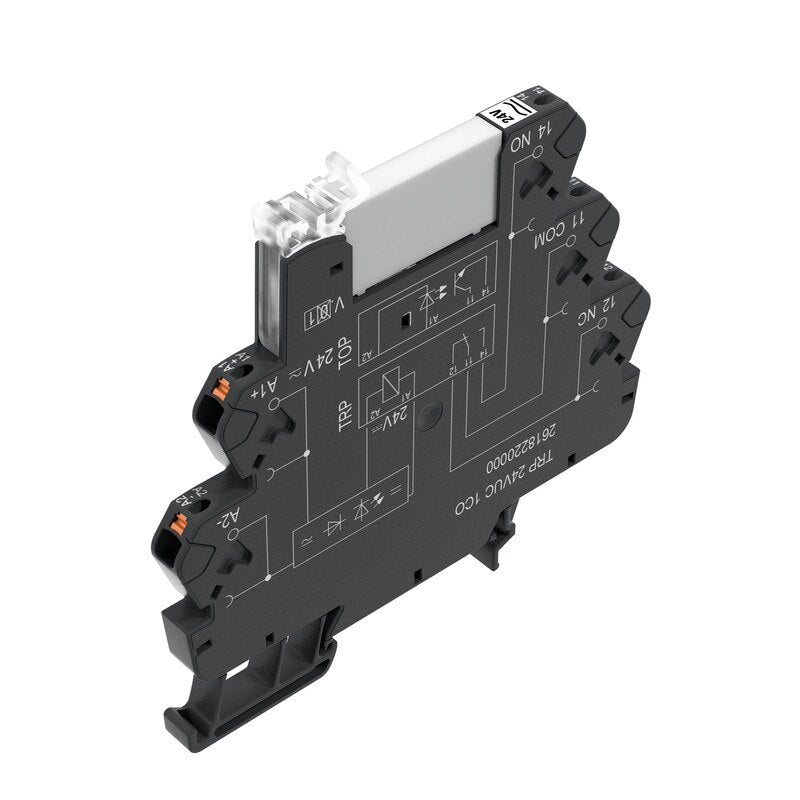 Relay Termseries Slim Line 230VUC 6A 1 CO, Push In Terminals — Weidmuller