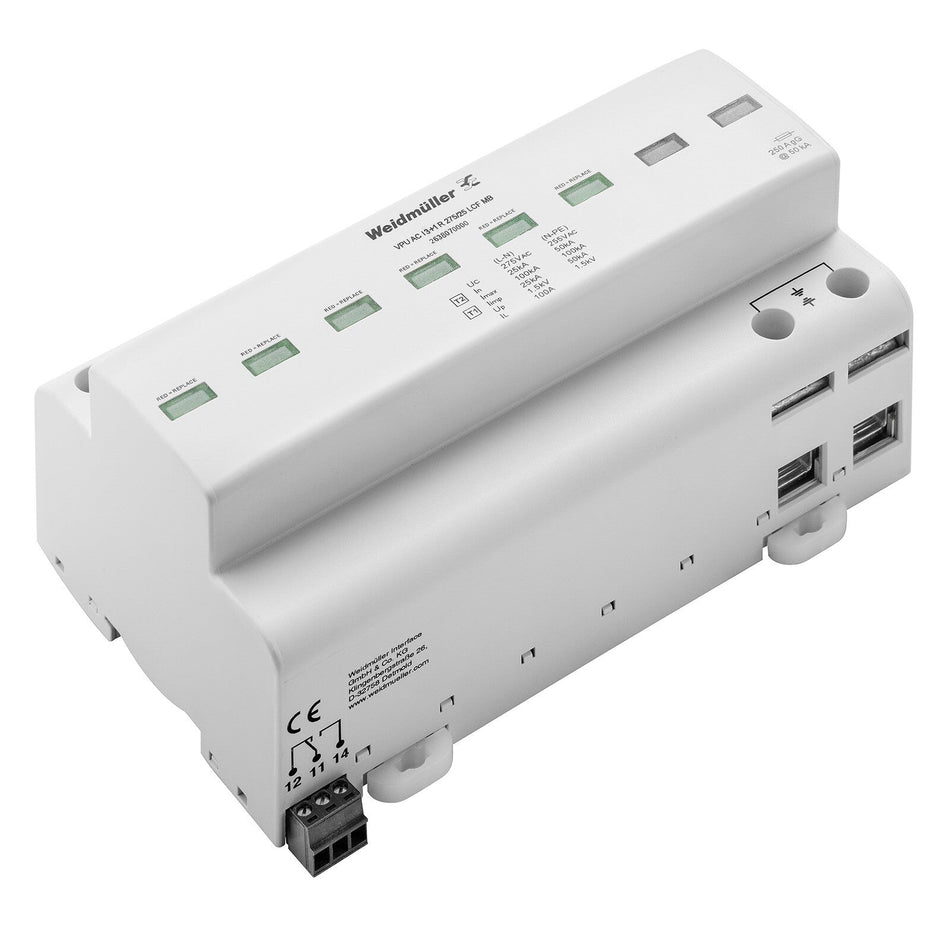Surge Voltage Arrester - VPU AC I 3+1 R 275/25 LCF MB — Weidmuller