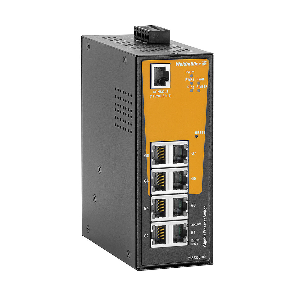 8 x RJ45 Port Managed Network Switch, Gigabit Ethernet (1000Mbs) - IE-SW-AL08M-8GT — Weidmuller