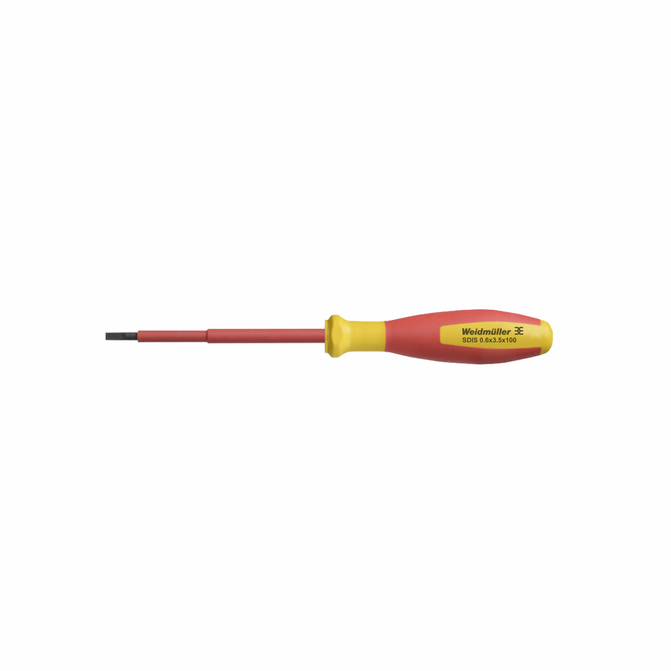 SDIS Insulated Screwdriver (0.6 x 3.5 x 100mm) — Weidmuller