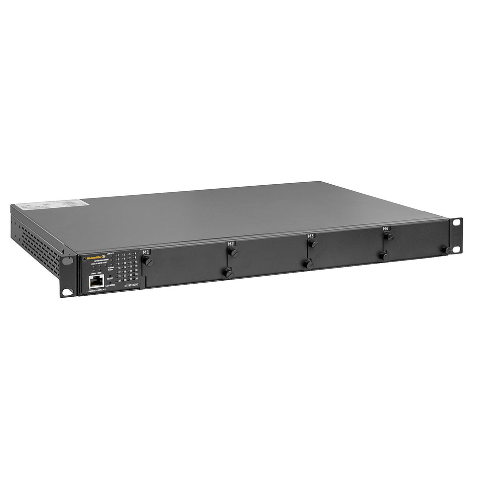 MODULAR RACKMOUNT MANAGED SWITCH, LAYER 2, 4 SLOT UP TO 28 PORTS, IEC 61850-3, 24/48VDC - IE-SW-SL28M-LV — Weidmuller