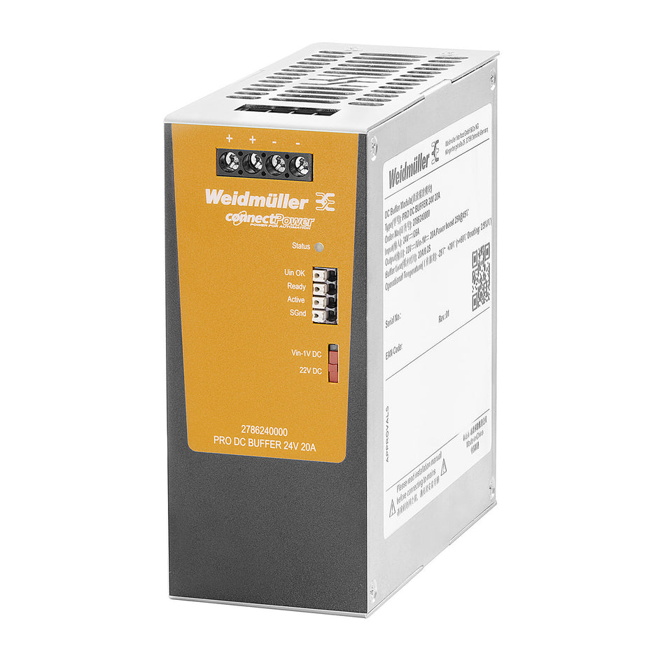 PRO DC BUFFER 24V 20A, BUFFER MODULE, 24 V — Weidmuller