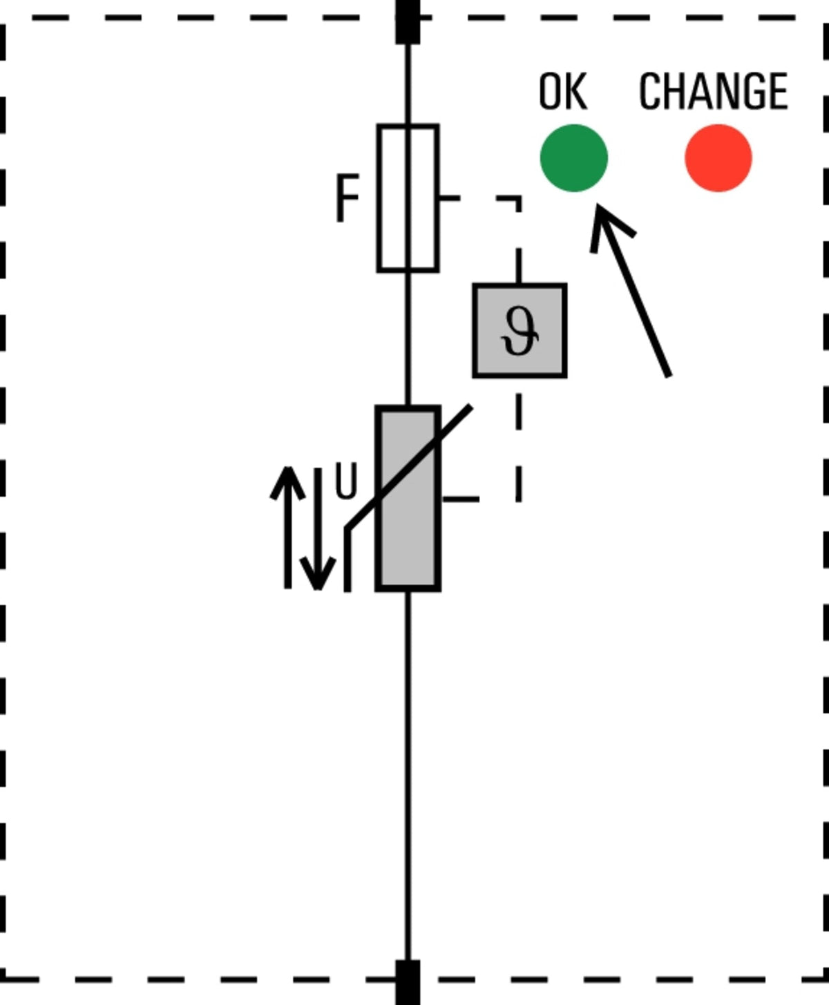 Type II Surge Arrester with Built-in Fuse, N-PE Module, 300V 40kA - VPU AC II F 0 300/40 - figure 2