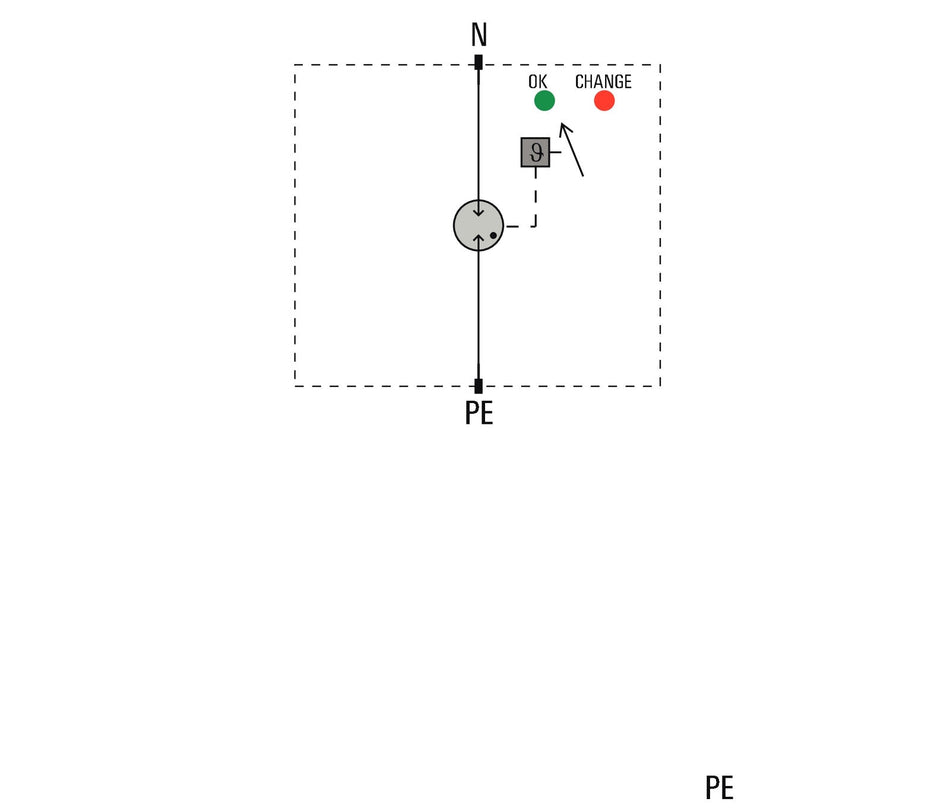 Type II Surge Arrester with Built-in Fuse, N-PE Module, 305V 65kA - VPU AC II F 0 N-PE 305/65 - figure 2